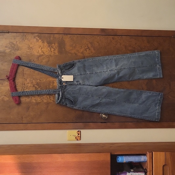 Jeans removable suspenders L NWT - Picture 1 of 10